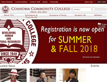 Tablet Screenshot of coahomacc.edu